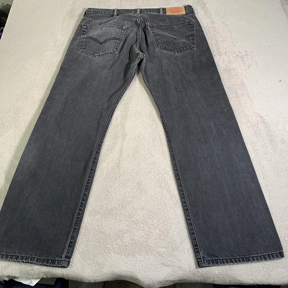 Vintage Levis 501 Jeans Mens 38x32 Gray Medium Wash Straight Cotton Button Fly